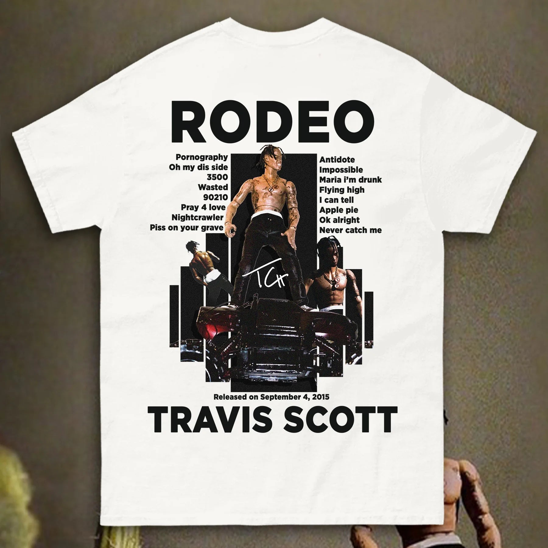 Rapper Travis Scott Tshirt Rodeo Printed 2026 Merch shirt 100_Cotton Clothing Unisex Comfortable and casual