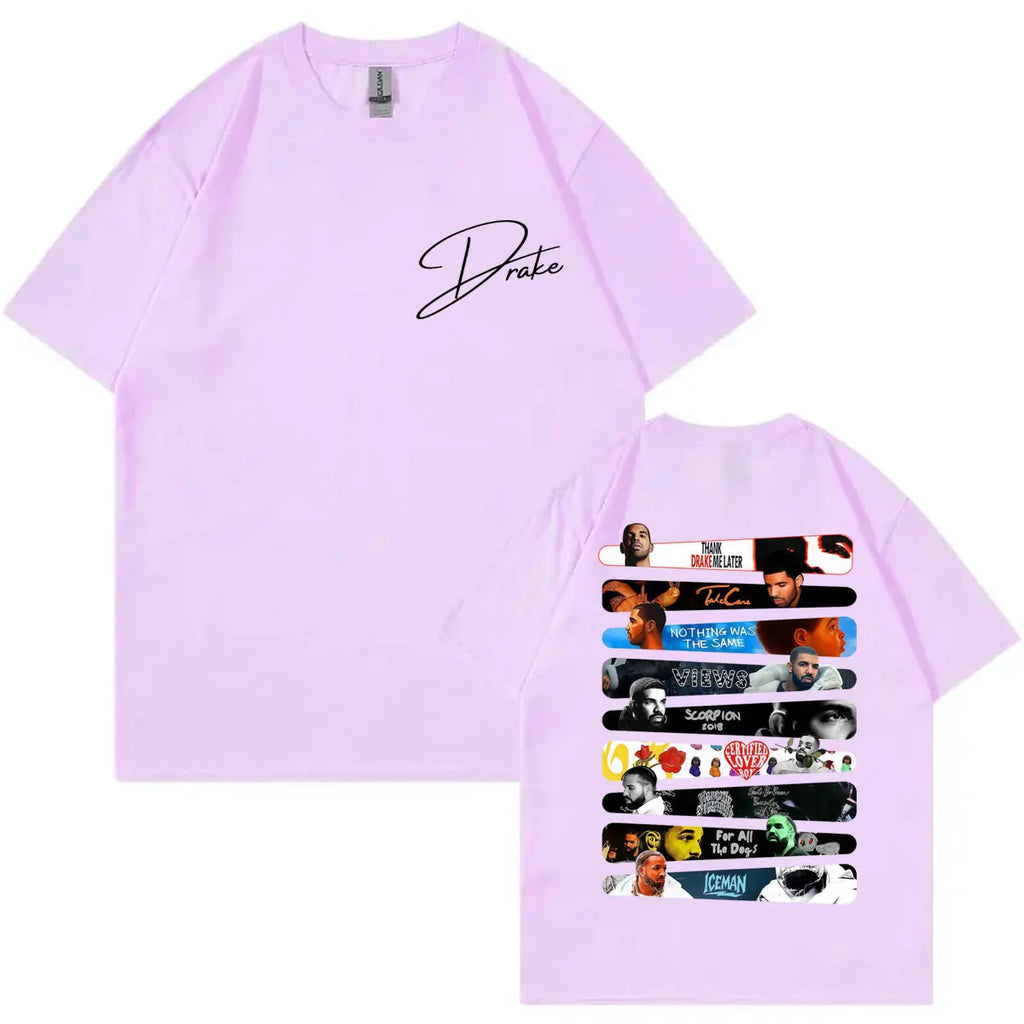 Rapper Drake Album Graphic T Shirts Men Women Clothing Fashion Hip Hop Short Sleeve T-shirts Summer Casual Loose Cotton T-shirt