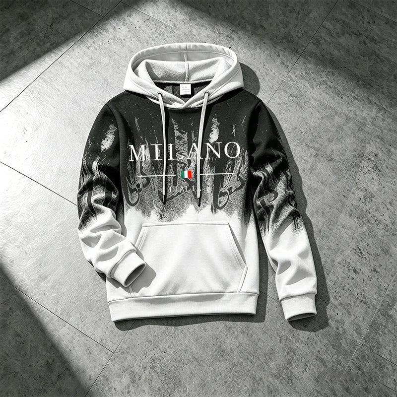 2026 New Arrival Men's Tracksuit Hoodie&sweatpants Italy Fashion Sportswear 2pcs Set Male Daily Casual Sports Hooded Jogger Suit