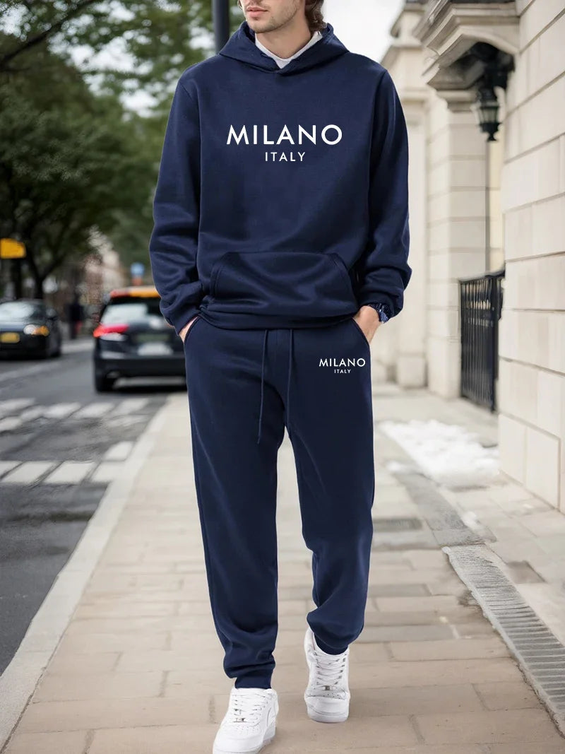Hot Sales Mens Tracksuit Casual Sweatshirts Sweatpants Outdoors Sports Jogging Man Clothing Versatile Single Piece Hoodies Pants