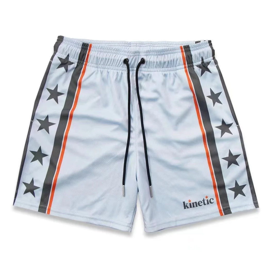 2025 Breathable Men Shorts GYM Basketball Running Quick-Drying Shorts Baggy Flame Print Fashion Shorts Summer Shorts