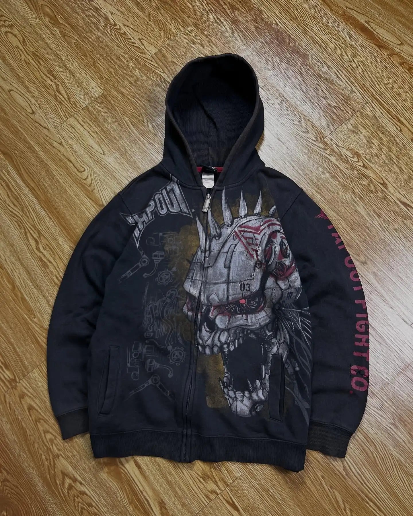 Explosions Hooded sweater Men American Retro Hip-Hop Street Graffiti Unisex Zipper Hoodie Fashion Printed Pattern Sweatshirt