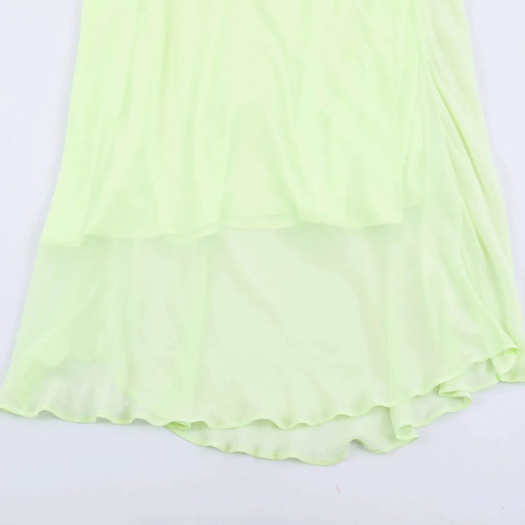 Fashionable Scarf Decorated Summer New Arrival Women's Dress Strapless Gown Polyester Fabric round Neckline Casual Wear