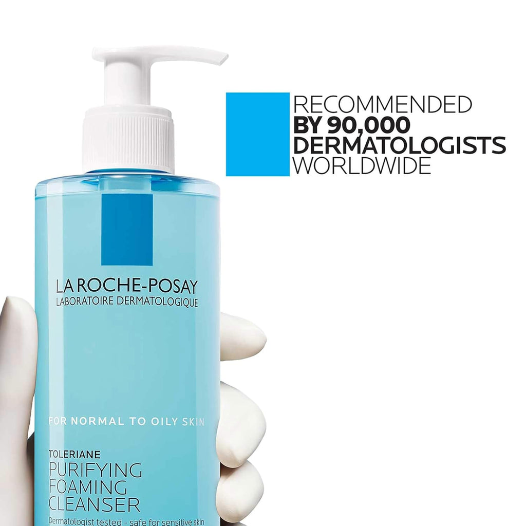 La Roche-Posay Toleriane Purifying Foaming Facial Cleanser, Oil Free Face Wash for Women & Men with Niacinamide + Ceramides, Pore Cleanser Safe for Sensitive Skin, Won’T Dry Out Skin, Soap Free