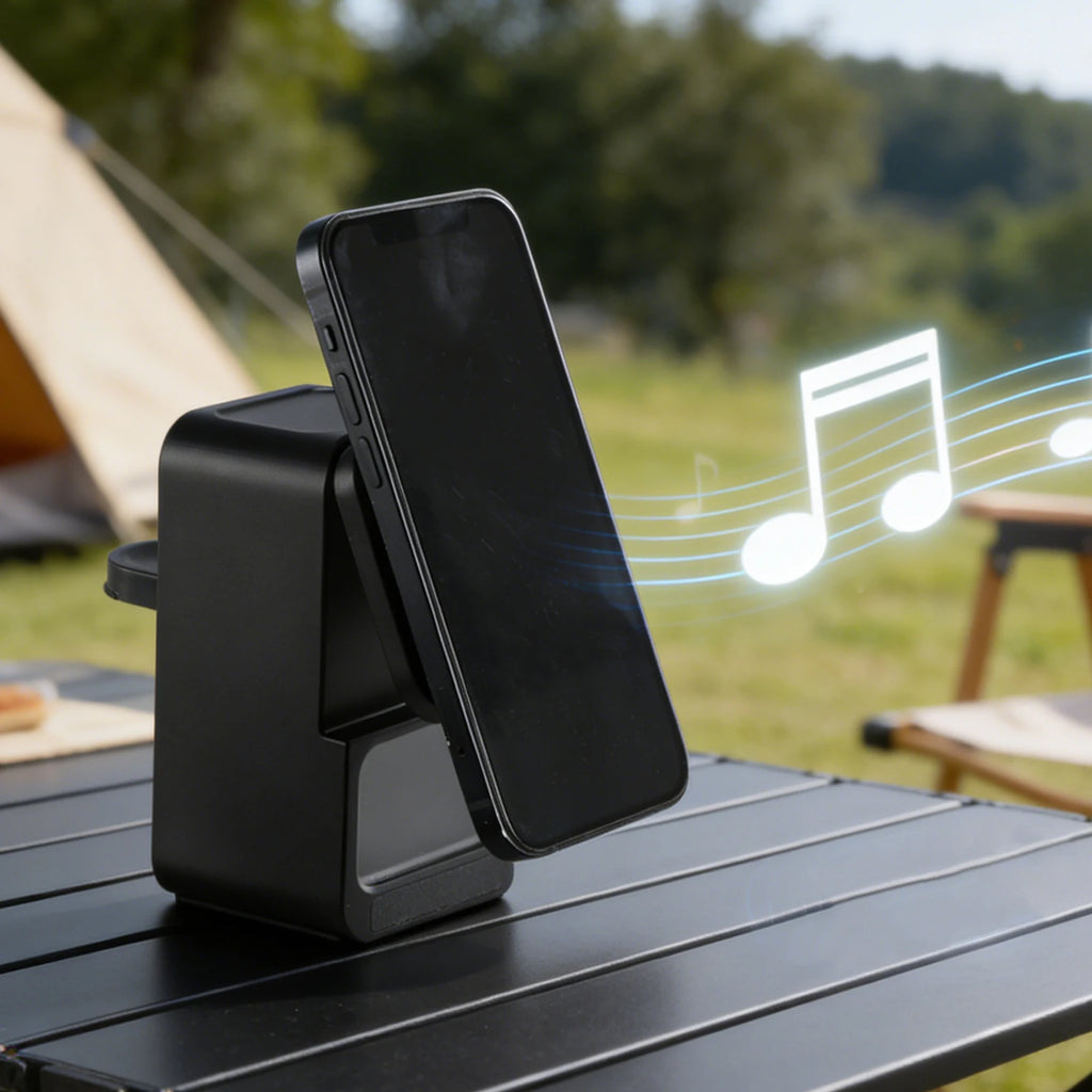 5 in 1 Bluetooth-Compatible Speaker Magnetic Charger 360° Adjustable Holder Magnetic Wireless Charger for iPhone Airpods Watch