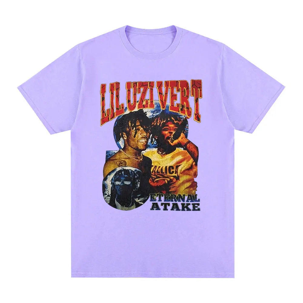 Rapper Lil Uzi Vert T-shirt Music Album Eternal Atake Graphic T Shirt Men's Hip Hop Vintage Short Sleeve Oversized T-shirts Tops