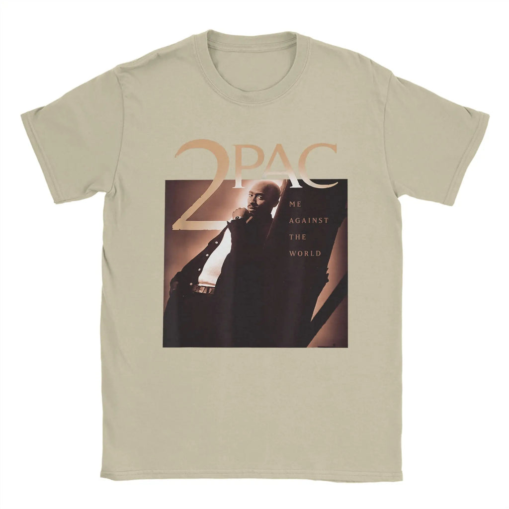 Rapper Tupac 2pac Graphic Printed (2) T-Shirts Men  Fashion 100% Cotton Tees O Neck Short Sleeve T Shirt Plus Size Clothes