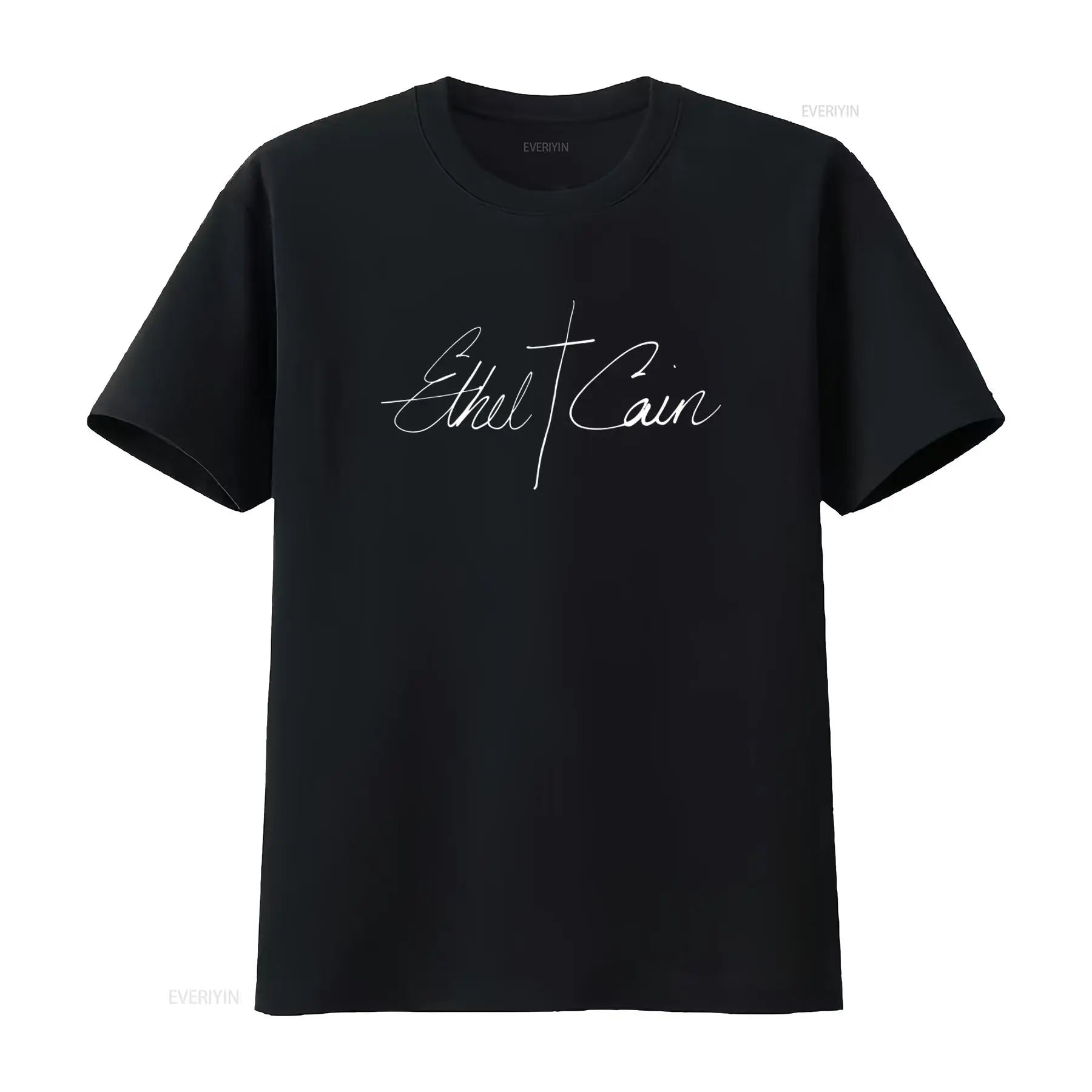 Ethel Cain Logo Preachers Daughter Heavyweight Black  T Shirt vintage Washed Slightly graphic Breathable Comfortable