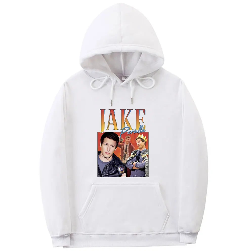 Jake Peralta Graphic Hoodie Men Women's Fashion Vintage Streetwear Unisex Comfortable Fleece Cotton Oversized Pullover Hoodies