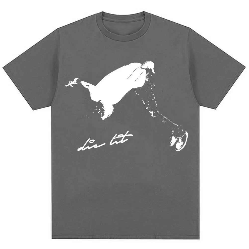 Rapper Playboi Carti Die Lit Garment Dyed T Shirts I Am Music Hip Hop Vintage Short Sleeve Women Oversized Cotton Punk T-Shirts