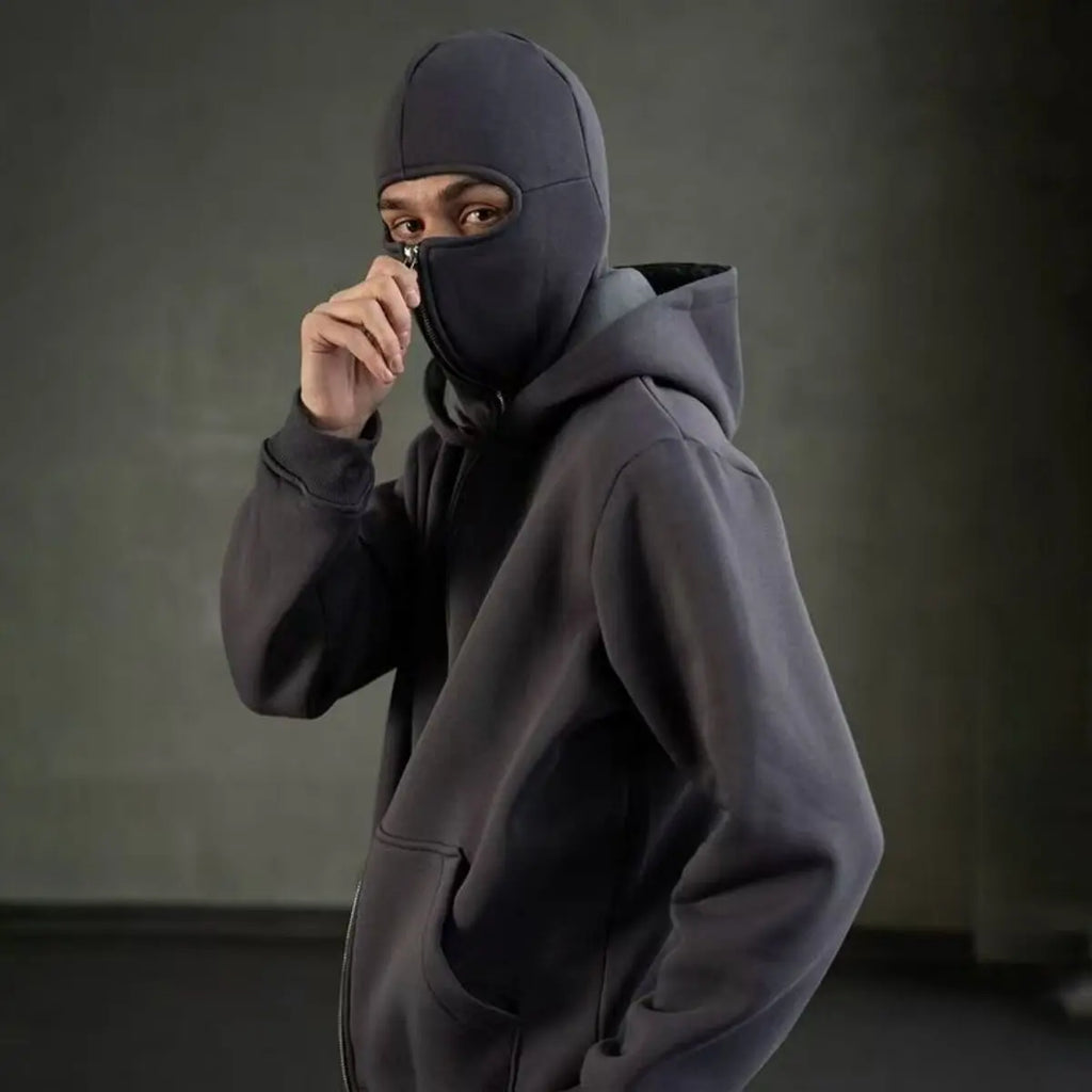 Sam Colby Signature Art Double Hood Warm Outdoor Men's Winter Casual Sweatshirt