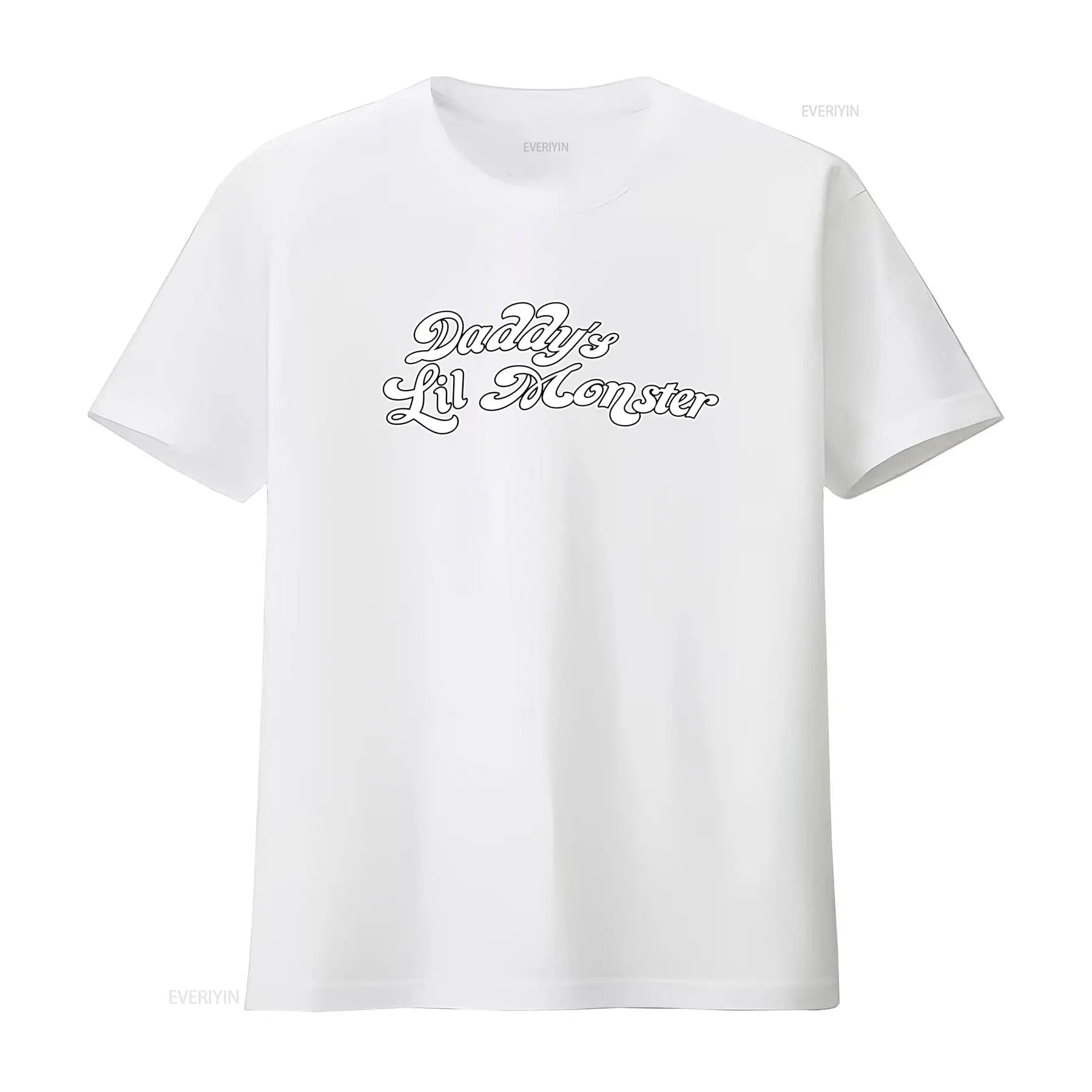 Daddys Lil Monster Sayings Fun T Shirt Sizes S to 5XL vintage Washed designer clothes Versatile Comfortable fashion graphic