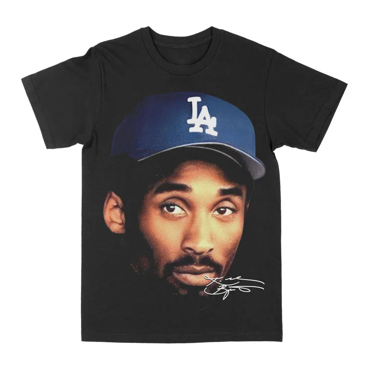 Kobe Bryant Men Cotton TShirt Streetwear Casual Black Graphic Tee Tribute Style