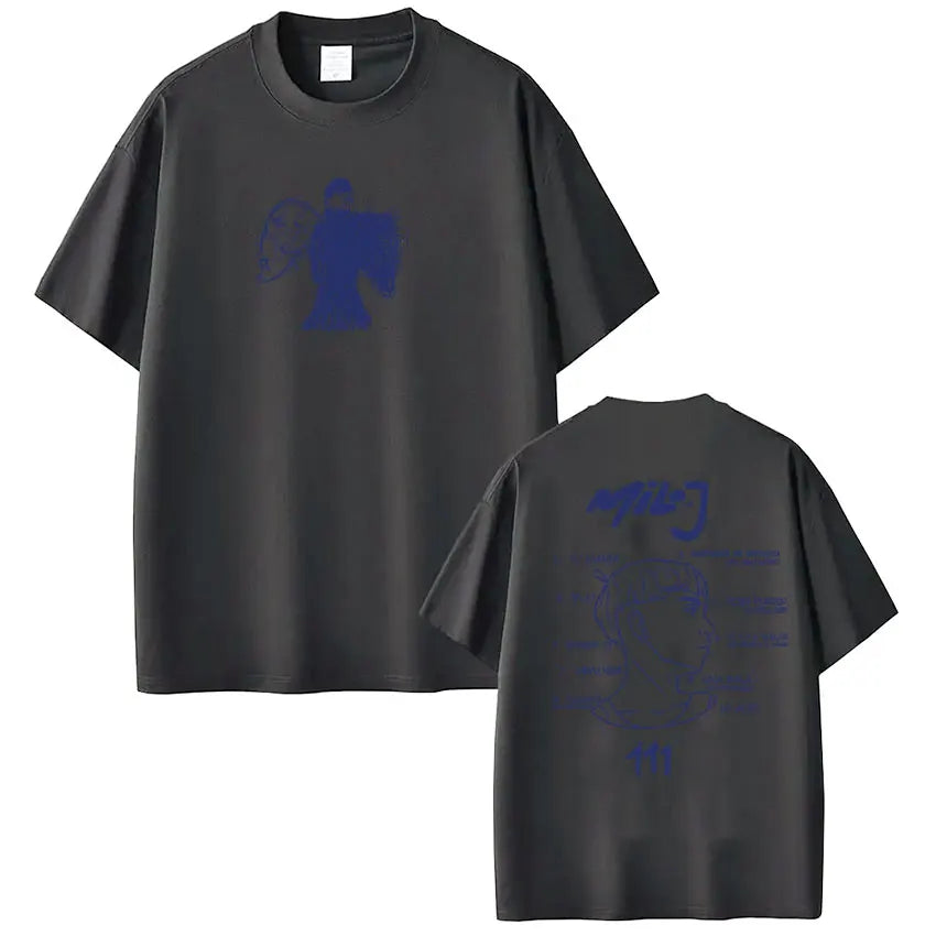 Rapper Milo  J Fashion Graphic T-shirt Men Women Hip-hop Loose T-shirt Short-sleeved Casual Harajuku Vintage Oversized T-shirts