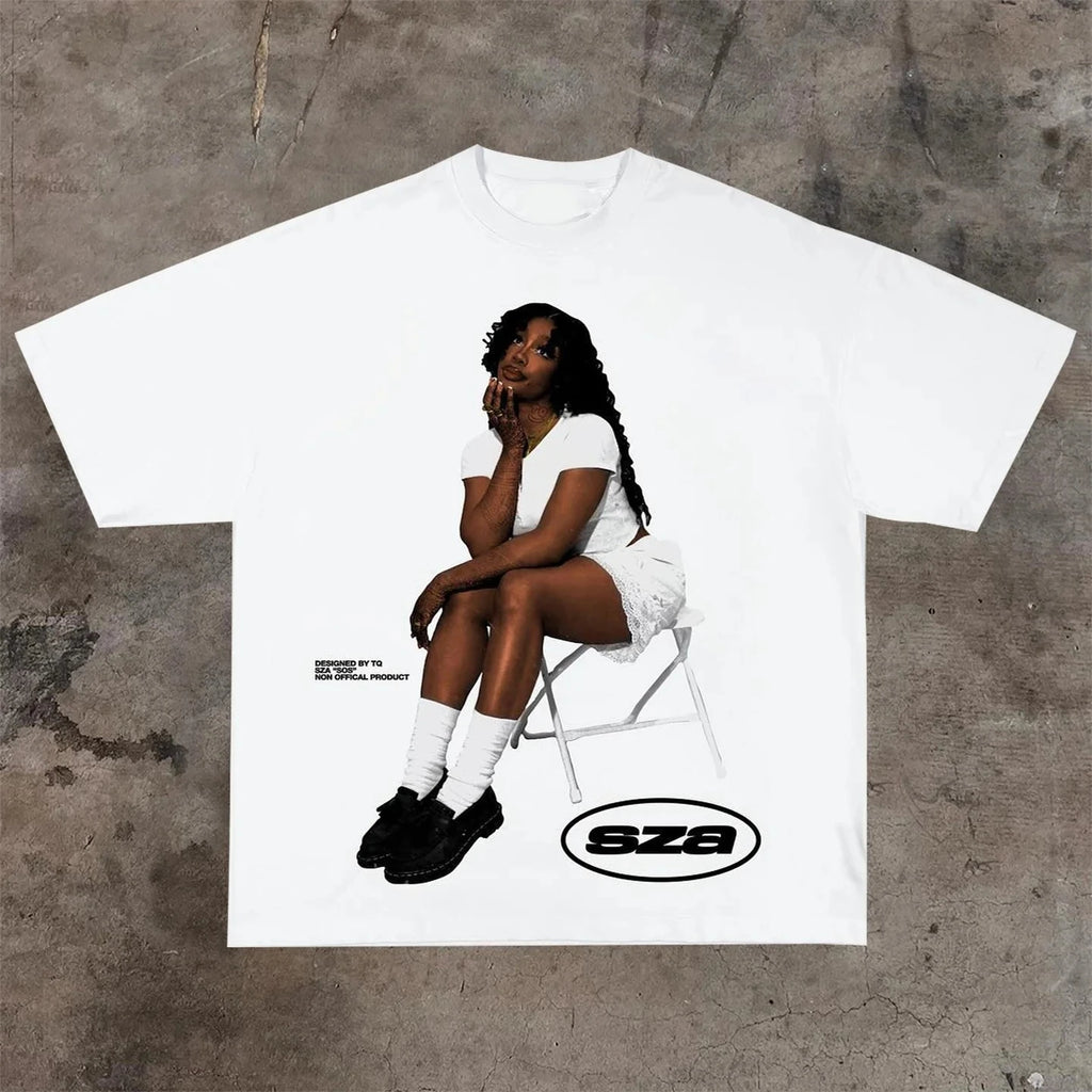 2025 SZA MARIAS Lamar TShirt Grand National Tour Men and Women Clothing Oversize Vintage Unisex High Quality Cotton Clothes
