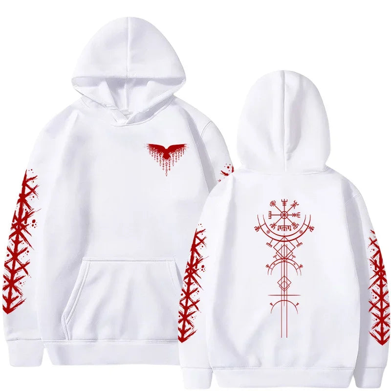 Autumn Winter Hot Sale Men's Hoodie High Grade Ancient Viking Rune Pattern Sweatshirt Male Home Outdoor Comfort Warm Casual Coat