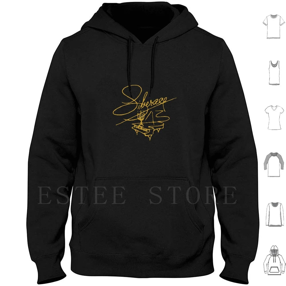 Liberace " Signature " Hoodies Long Sleeve Liberace Signature Piano Music Icon Flaming