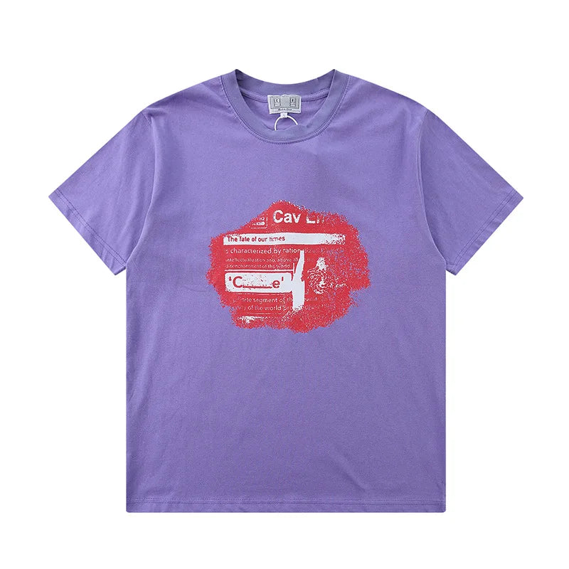 Japanese Trend Brand CAV EMPT T-shirts Simple Line Drawing Letter CE Pattern Print Loose Casual Cavempt  Short Sleeve