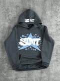 The new men's hooded sweatshirt for Spring and Autumn 2026 is casual fashionable and comfortable with 3D star pattern printing