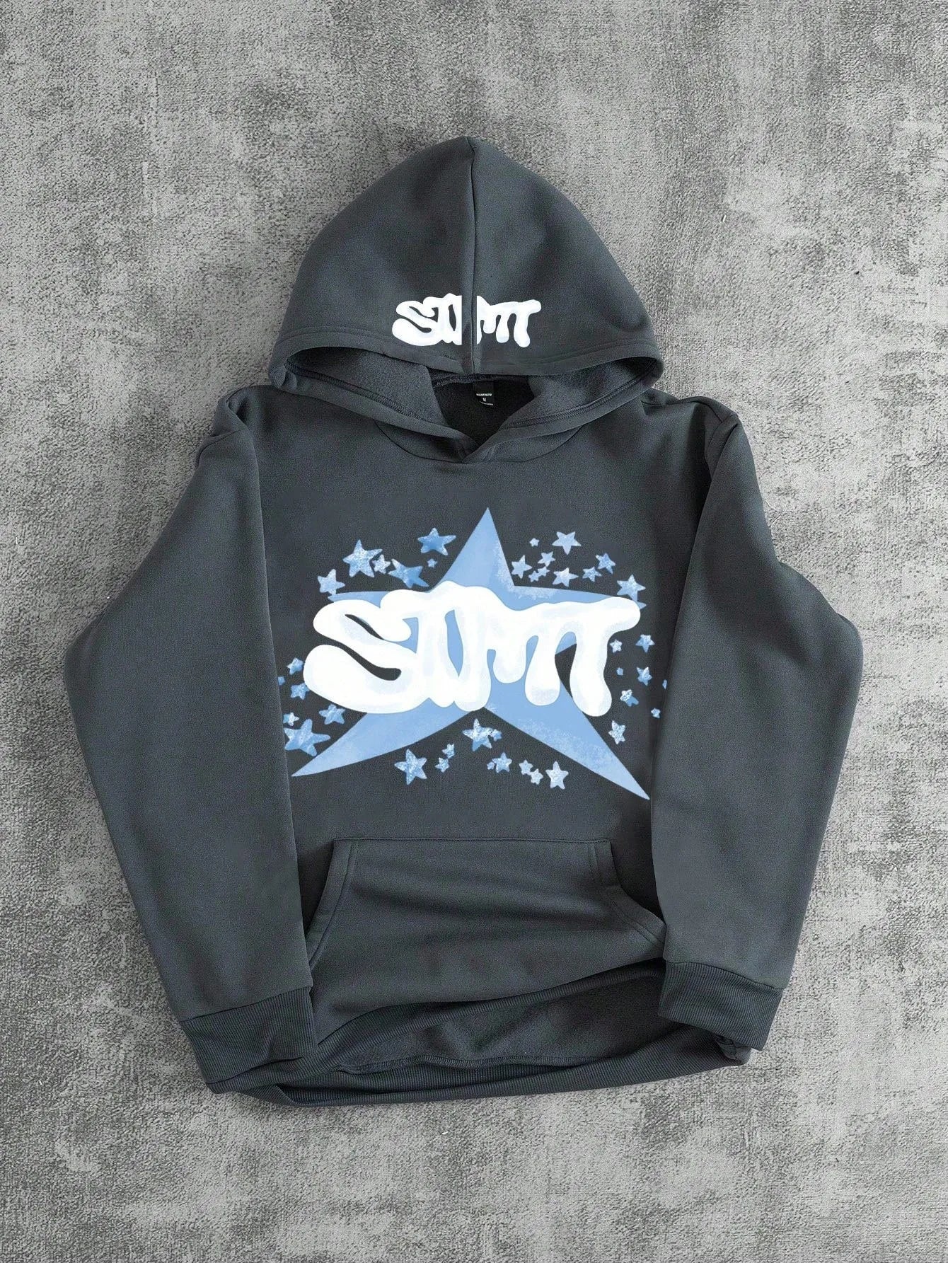 The new men's hooded sweatshirt for Spring and Autumn 2026 is casual fashionable and comfortable with 3D star pattern printing