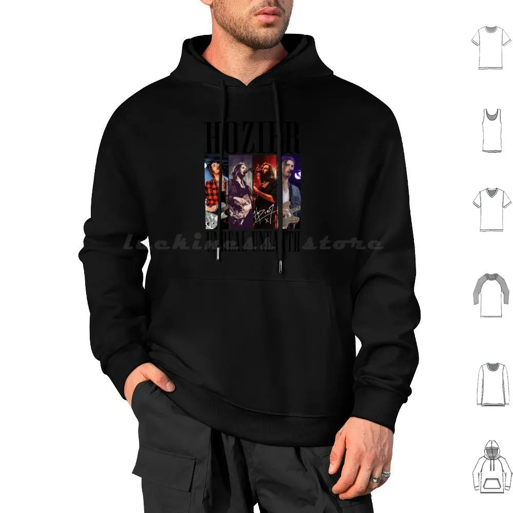 Hozier Unreal Unearth Signature Hoodies Long Sleeve Hozier Music Unreal Unearth Baby Cherry Wine Take Me To Church