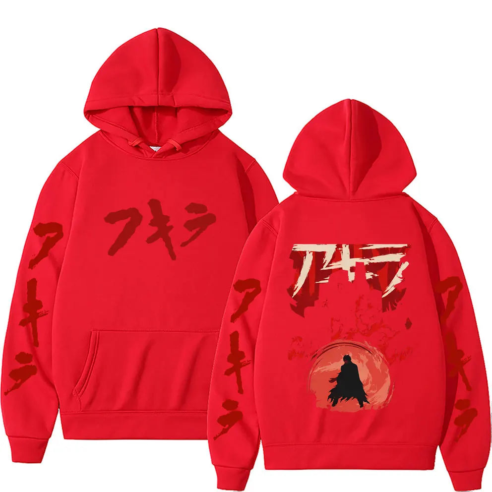 Anime Akira Hoodie Japanese Science Fiction Cartoon Movie Shotaro Kaneda Pullover Hoodies Male Manga Fashion Trend Sweatshirt