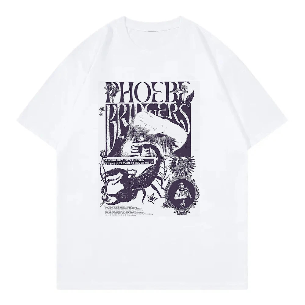 Phoebe Bridgers on Tour T Shirt Fashion Women Clothing Harajuku T-Shirt Unisex High Quality Casual Cotton Tees Shirts Graphic