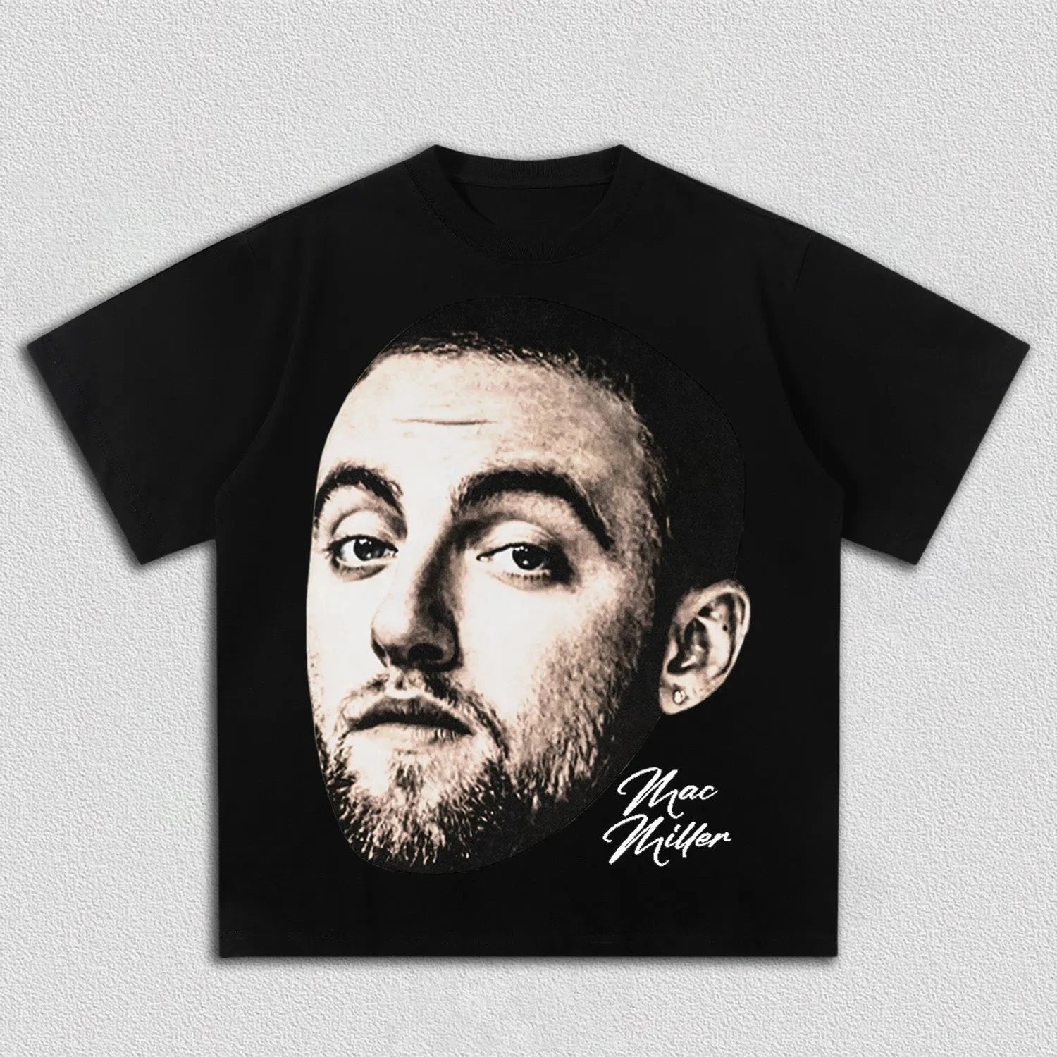 Mac Miller Portrait Graphic T-Shirt Men Women Hip Hop Rapper Fan Casual Streetwear Short Sleeve Tee