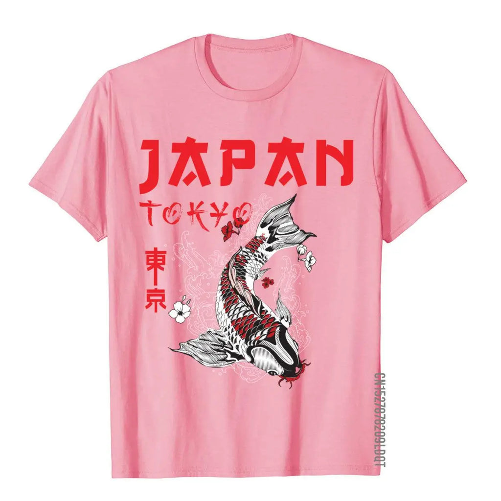Japanese Fuji Dragon Yakuza Tokyo Koi Fish Customized Tops T Shirt For Men Cotton T Shirts Slim Fit Brand