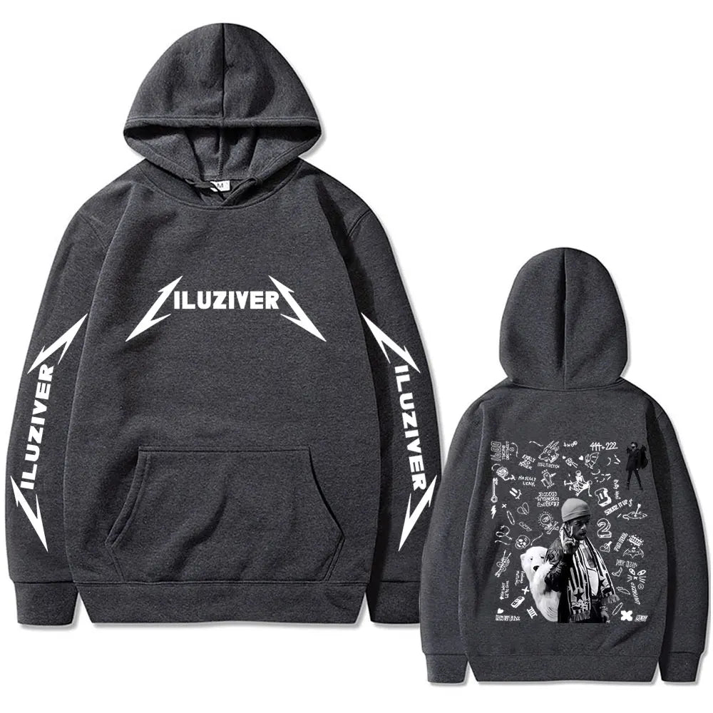 Rapper Lil Uzi Vert Luv Is Rage 2 2025 Hoodie Men Women Hip Hop Fashion Pop Music Sweatshirt Male Casual Oversized Streetwear
