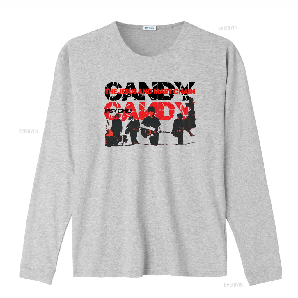 The Jesus And Mary Chain Psychocandy Band T shirt Rock Music TZE7 vintage Washed Slightly fashion homme Versatile graphic