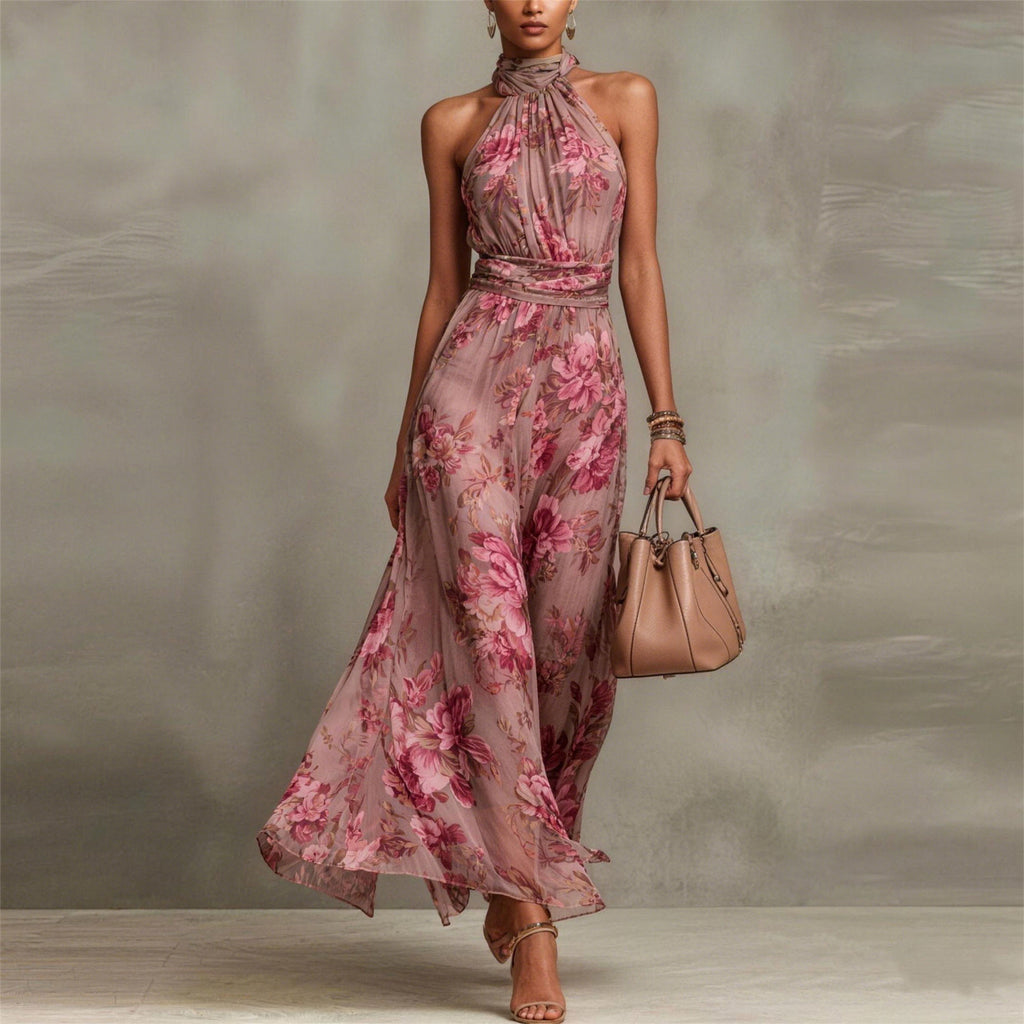 Sleeveless Vacation Style Ruched Dress