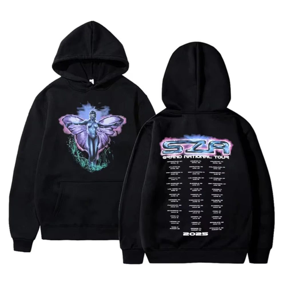 Rapper Kendrick Lamar & SZA Grand National Tour 2026 Hoodie Men's Women Clothing Hip Hop Fashion Pop Music Sweatshirt Streetwear