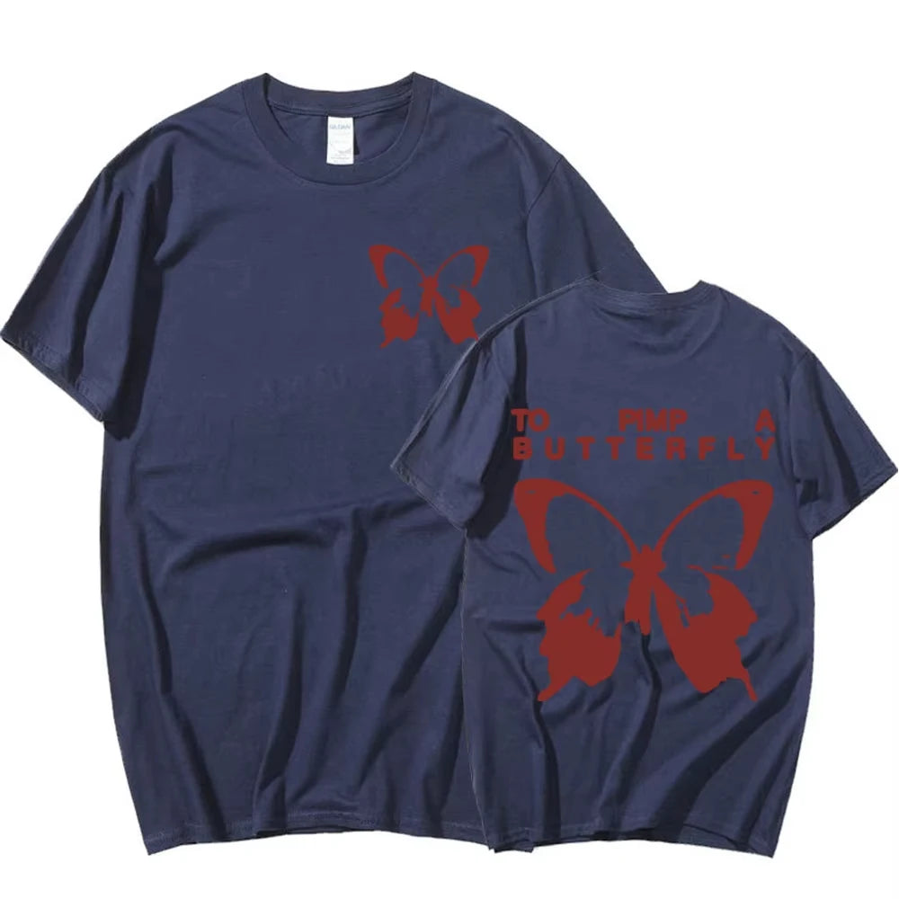 Kendrick Lamar T-shirt To Pimp A Butterfly Hip Hop Clothing Classic Fit Adult Size Rapper T Shirt Summer Men Women Oversized Tee
