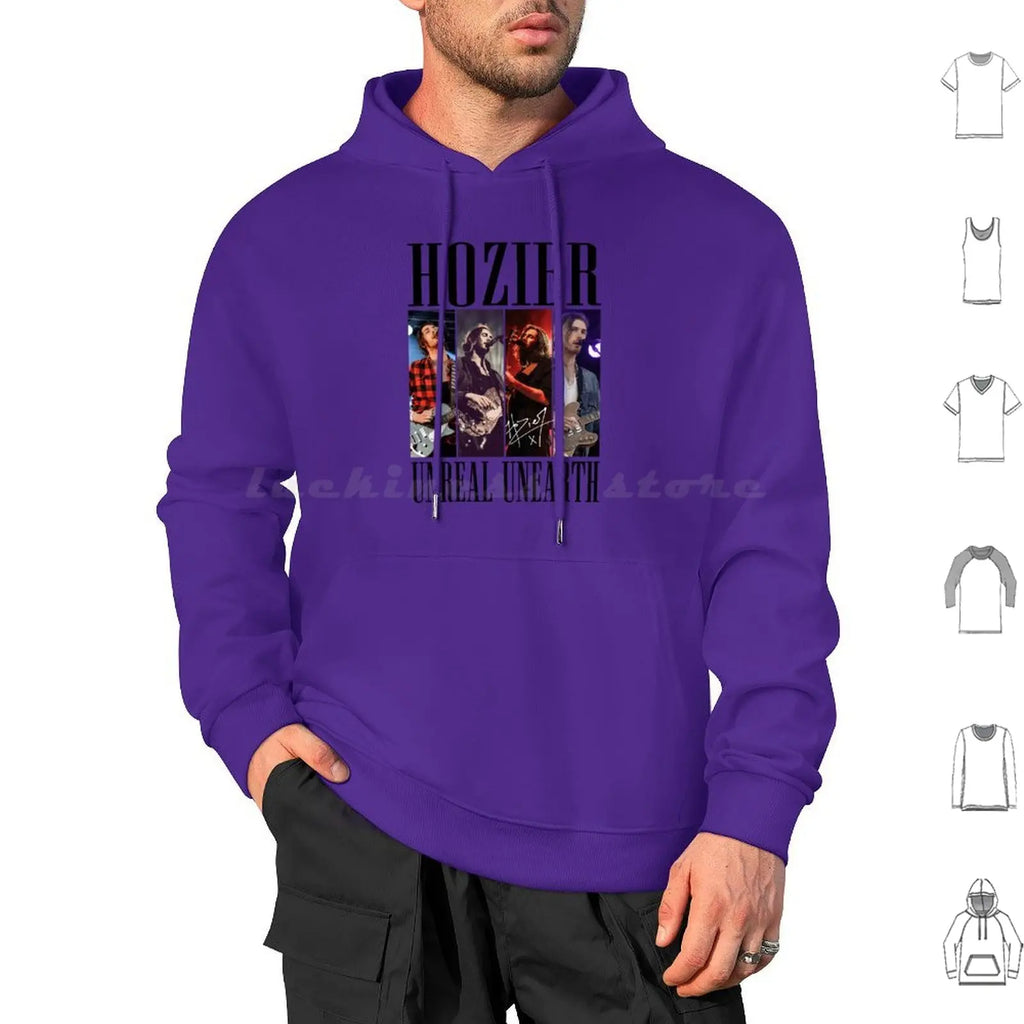 Hozier Unreal Unearth Signature Hoodies Long Sleeve Hozier Music Unreal Unearth Baby Cherry Wine Take Me To Church