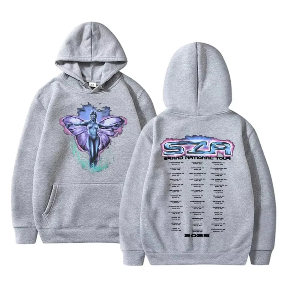 Rapper Kendrick Lamar & SZA Grand National Tour 2026 Hoodie Men's Women Clothing Hip Hop Fashion Pop Music Sweatshirt Streetwear