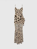Polka Dot Backless Long Dress