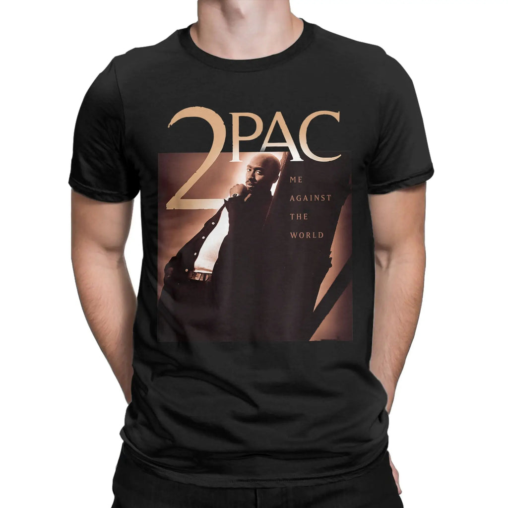 Rapper Tupac 2pac Graphic Printed (2) T-Shirts Men  Fashion 100% Cotton Tees O Neck Short Sleeve T Shirt Plus Size Clothes