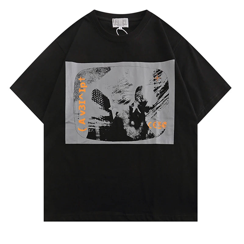 Cav Empt Japanese-style Trend Short-sleeved T Shirt Vintage Creative Print C.E Men's Women Round-neck T-shirts
