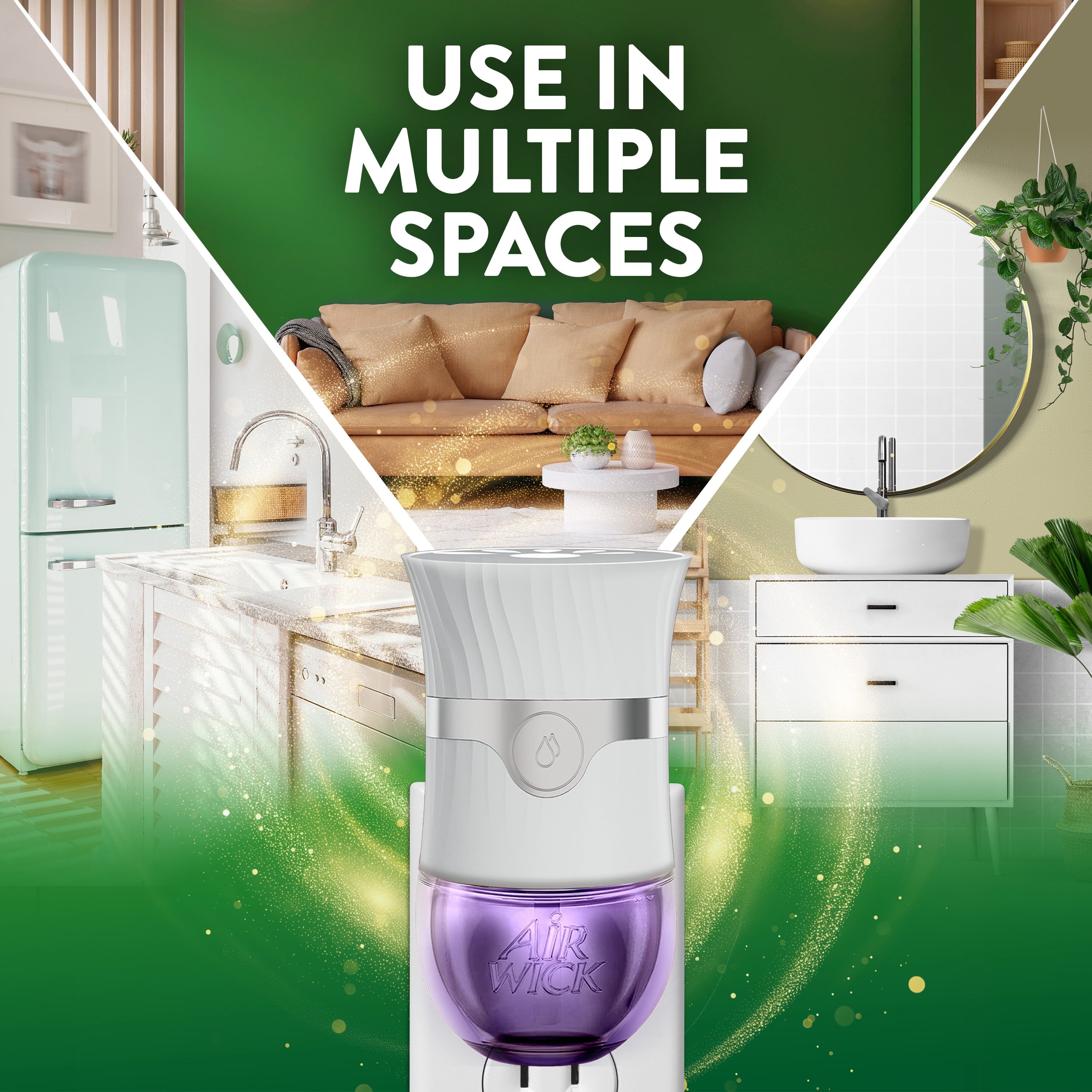 (2 Pack)  Plug-In Scented Oil Air Freshener Warmer Starter Kit, Lavender and Chamomile, 2 Piece