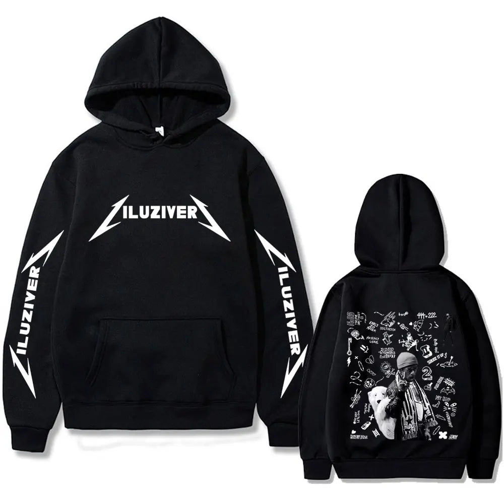 Rapper Lil Uzi Vert Luv Is Rage 2 2025 Hoodie Men Women Hip Hop Fashion Pop Music Sweatshirt Male Casual Oversized Streetwear
