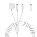 3 in 1  Magnetic Watch Charger Phone Charging Cable for iWatch 11 S10 SE Ultra & AirPods Pro 3 Dual Type C Fast Charging Station
