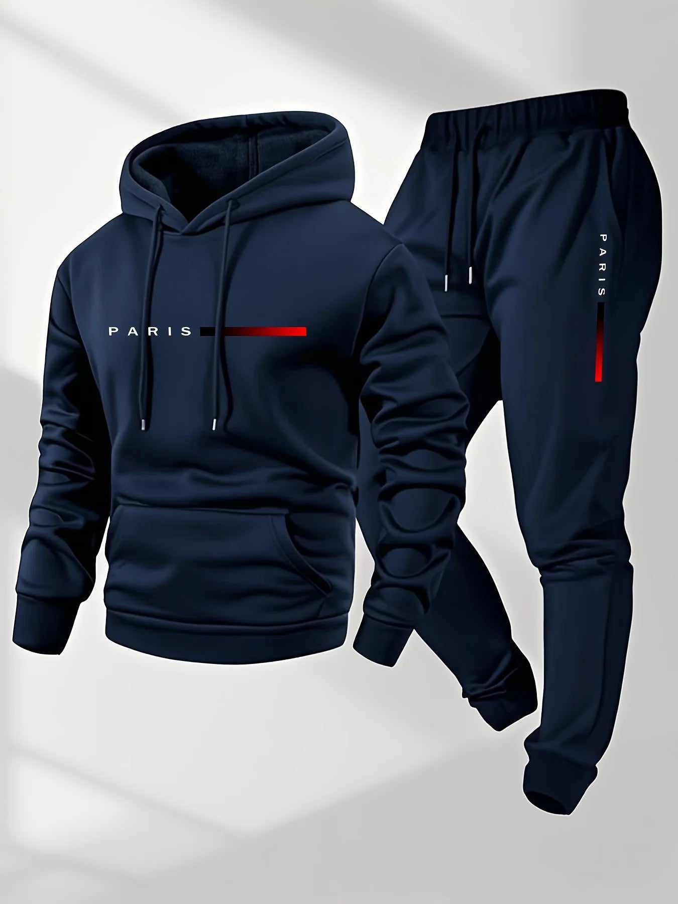 New Trend Street Fashion Letter Printed Sportswear Set Men's Hooded Sportswear Pants Set Spring and Autumn Winter Warmth Set