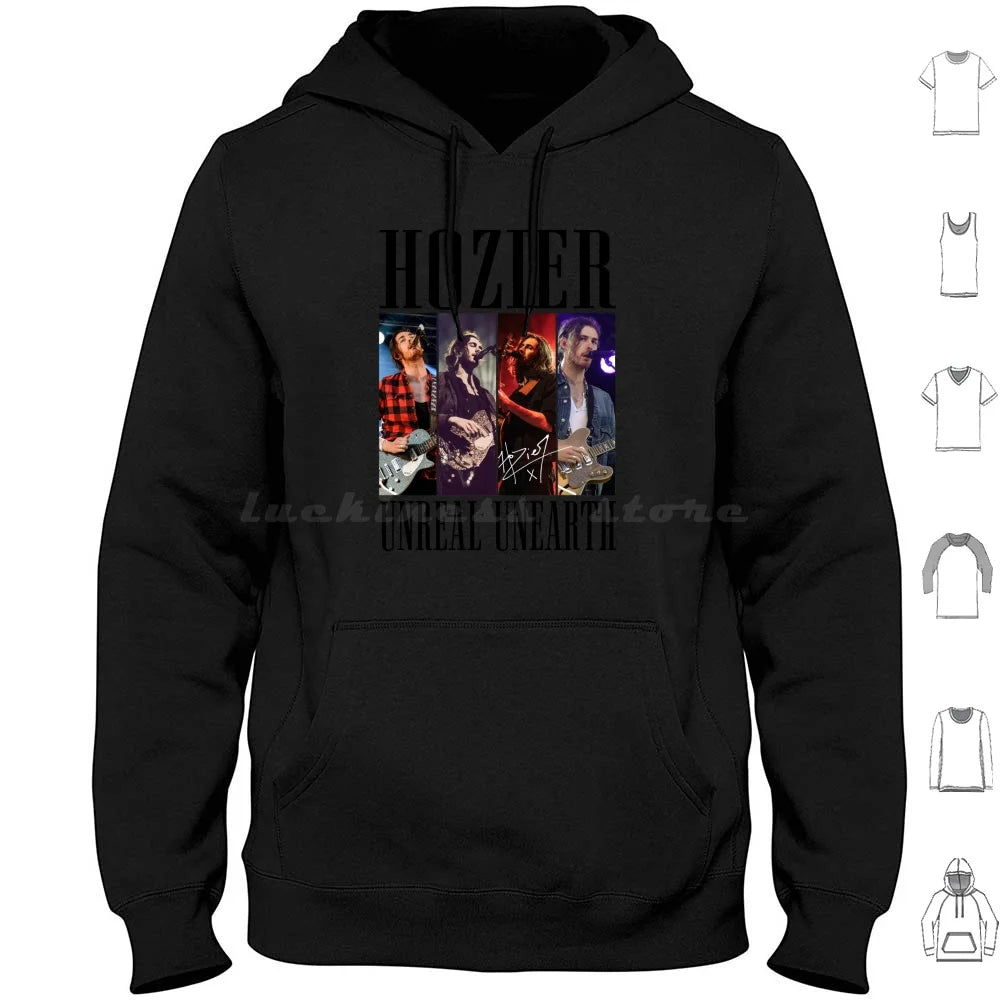 Hozier Unreal Unearth Signature Hoodies Long Sleeve Hozier Music Unreal Unearth Baby Cherry Wine Take Me To Church