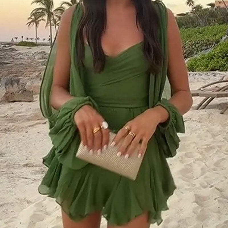 Ruffled-edge dress