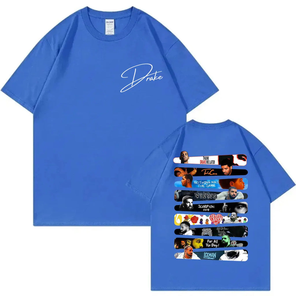 Rapper Drake Album Graphic T Shirts Men Women Clothing Fashion Hip Hop Short Sleeve T-shirts Summer Casual Loose Cotton T-shirt
