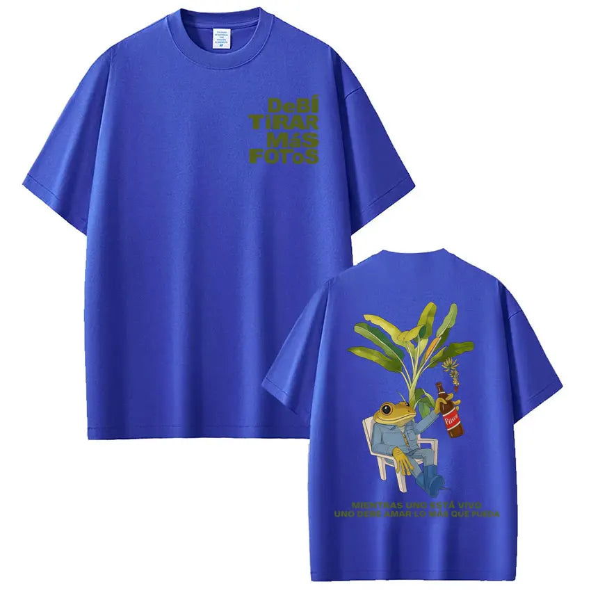 Rapper Bad Bunny T-shirt Debi Tirar Mas Fotos DTMF World Tour T Shirts Men's Women Fashion Vintage Hip Hop Streetwear T-shirts