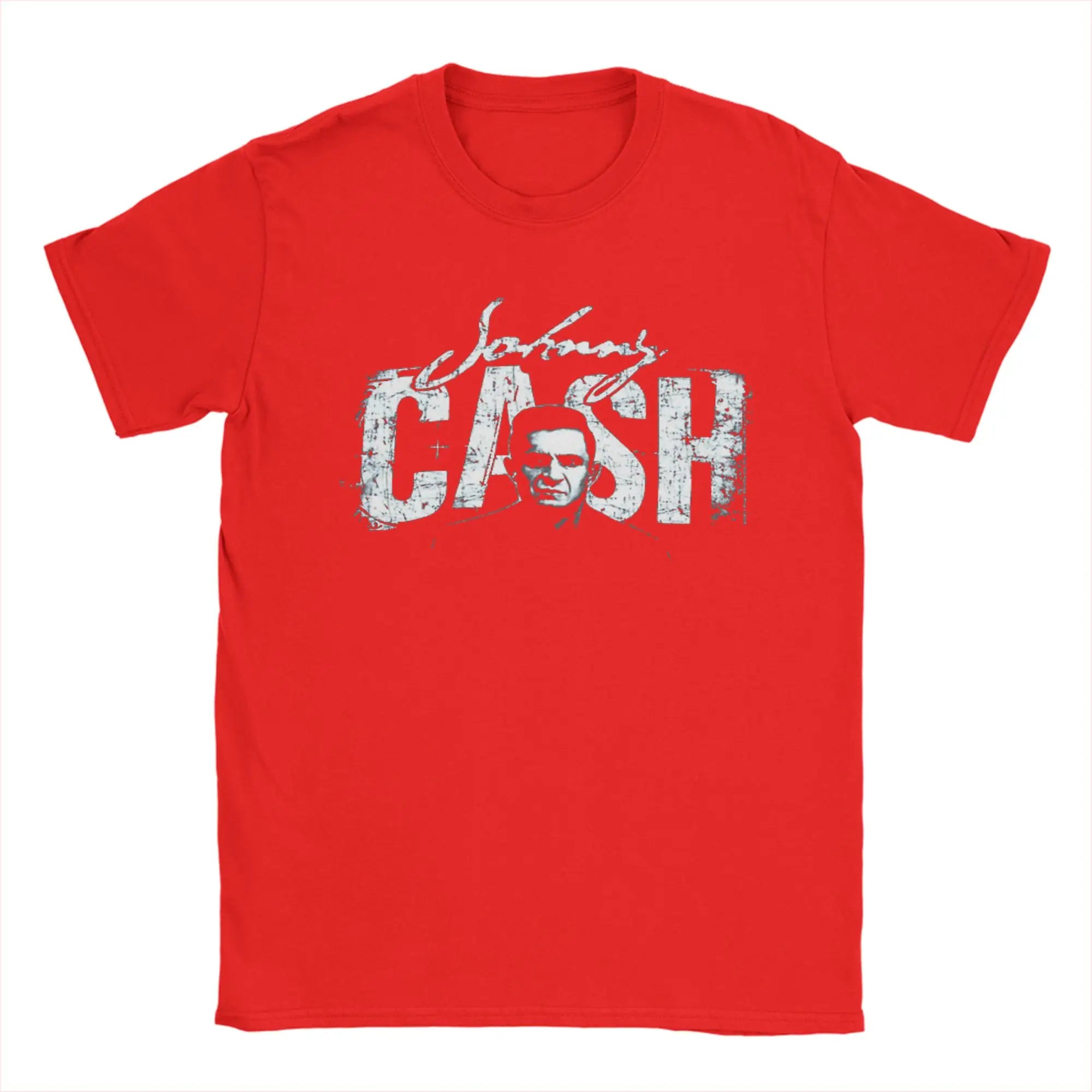 Men's T-Shirt Johnny Cash Humor 100% Cotton Tees Short Sleeve  T Shirt Round Collar Clothes Birthday Present