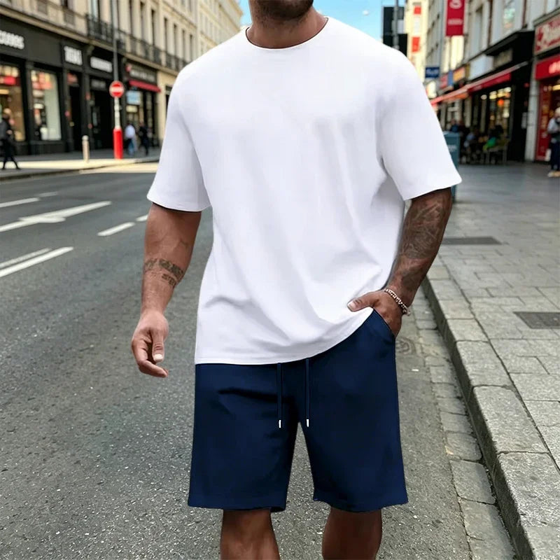 Men's T-Shirt Set Casual O Neck Tees Tracksuit 2026 Sports Jogging Man Clothes Summer Fashion Mix and Match Short Sleeves Shorts