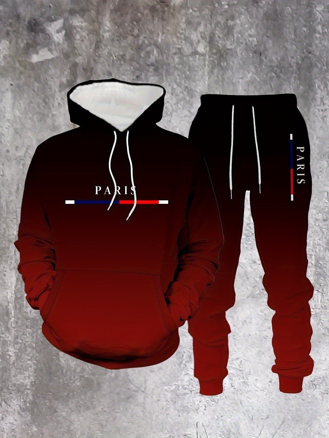 Mens 3D Print Hooded Sweatshirt